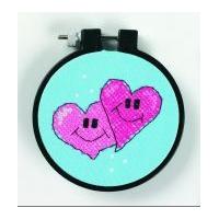 Dimensions Learn A Craft Stamped Cross Stitch Kit A Pair of Hearts