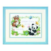 Dimensions Baby Hugs Kit Stamped Baby Birth Record Baby Animals