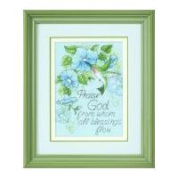 Dimensions Counted Cross Stitch Kit Hummingbird & Morning Glories