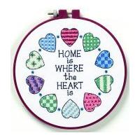 dimensions learn a craft stamped cross stitch kit home heart