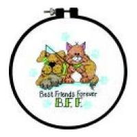 Dimensions Learn A Craft Stamped Cross Stitch Kit Best Friends Forever