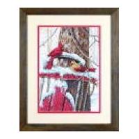 Dimensions Counted Cross Stitch Kit Cardinals on Sled