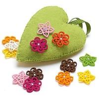 Diamante Felt Flowers