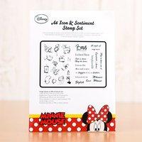 Disney Minnie Mouse A6 Stamp Set - Icons and Sentiment 405577