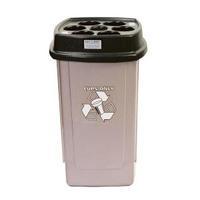 Disposable Cup Recycling Bin Silver Holds up to 480 7oz Cups SLI367050