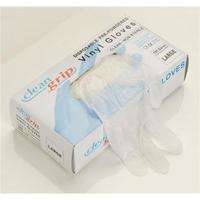 disposable gloves vinyl pre powdered small clear 1 x pack of 100