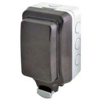 Diall Grey Unswitched Socket