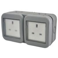 Diall 13A 2-Gang External Socket