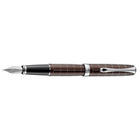 Diplomat Excellence A 14 Ct Nib Marakesh Chrome Rhomb Guilloche Fountain Pen