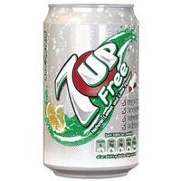Diet 7-Up Lemon and Lime Carbonated Canned Soft Drink 330ml Pack of 24