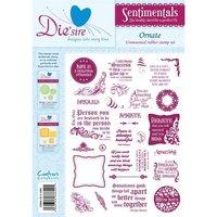 Die'sire Sentimentals Rubber Stamps - Ornate