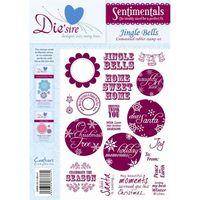Die'sire Sentimentals Rubber Stamps - Jingle Bells Stamp