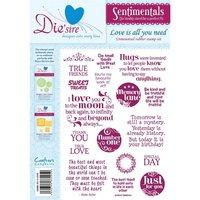 die039sire sentimentals rubber stamps love is all you need
