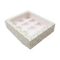 Ditsy Floral Cupcake Tray Box 12 Wells