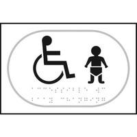 disabled infant toilet symbol braille sign