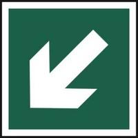 diagonal arrow sign pvc 200 x 200mm