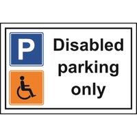 disabled parking only sign