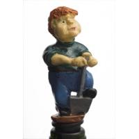 digger farmer wine stopper cake decoration