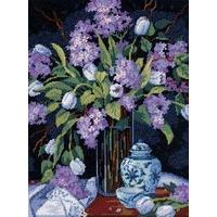 Dimensions Needlepoint Kit - Tulips And Lilacs