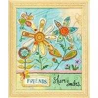 dimensions friends share stamped embroidery kit multi colour