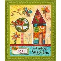Dimensions Home Is Happy Stamped Embroidery Kit, Multi-colour