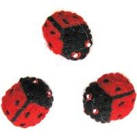 dimensions felting wool ladybirds set of 3