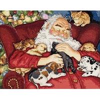 Dimensions Counted X Stitch - Gold, Santa\'s Nap