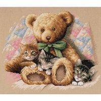 Dimensions Counted X Stitch - Teddy And Kittens