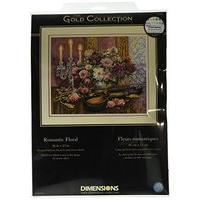 Dimensions Counted X Stitch - Gold, Romantic Floral