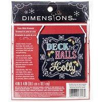 Dimensions 14 Count Deck The Halls Ornament Counted Cross Stitch Kit, 4 By