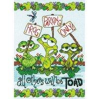 Dimensions 14 Count Frog Parking Mini Counted Cross Stitch Kit, 5\