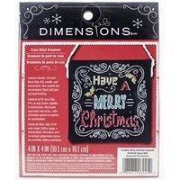 Dimensions 14 Count Merry Christmas Ornament Counted Cross Stitch Kit, 4 By