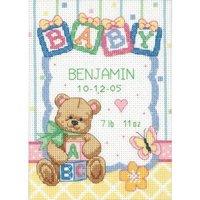 dimensions counted x stitch birth record baby blocks