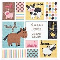 Dimensions Counted X Stitch - Birth Record: Barn Babies