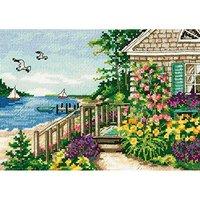 Dimensions Counted Cross Stitch Kit, Bayside Cottage