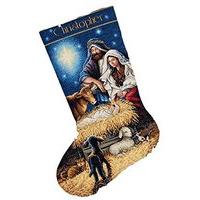 Dimensions Counted X Stitch - Gold, Stocking: Holy Night