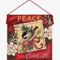 Dimensions Counted X Stitch - Gold Petite, Peace Ornament