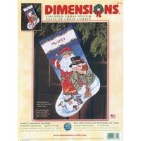Dimensions Counted X Stitch - Stocking: Santa And Snowman