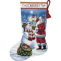 dimensions needlecrafts dimensions holiday glow stocking counted cross ...