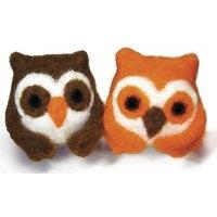 dimensions needle felting round wooly owls