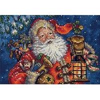 Dimensions Counted X Stitch - Gold Petite, Nightime Santa