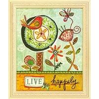 dimensions live happily learn a craft counted cross stitch kit multi c ...