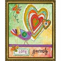 Dimensions Love Generously Stamped Embroidery Kit, Multi-colour