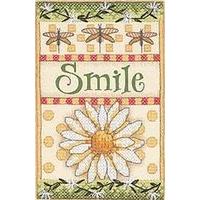 dimensions smile daisy stamped cross stitch kit multi colour mini