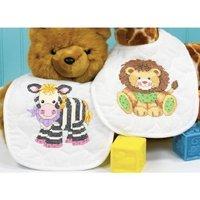 Dimensions Stamped X Stitch - Bibs: Pk Of 2: Baby Express