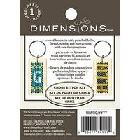 Dimensions Stitchables - Monogram Wood Keychain