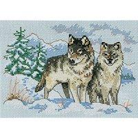 Dimensions Counted X Stitch - Mini - A Pair Of Wolves