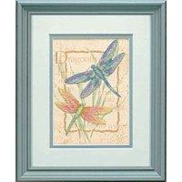 dimensions stamped x stitch mini dragonfly dance