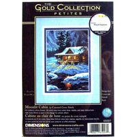 Dimensions Counted X Stitch - Gold Petite, Moonlit Cabin