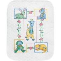 dimensions stamped x stitch quilt babys friends